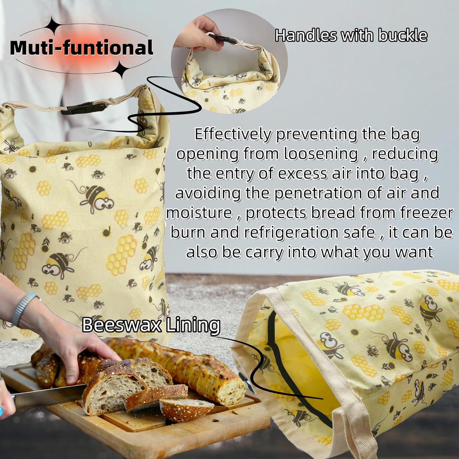 Bolsas de Pan de Cera de Abeja LQOKTW XL 33x43 cm - 2 Unidades