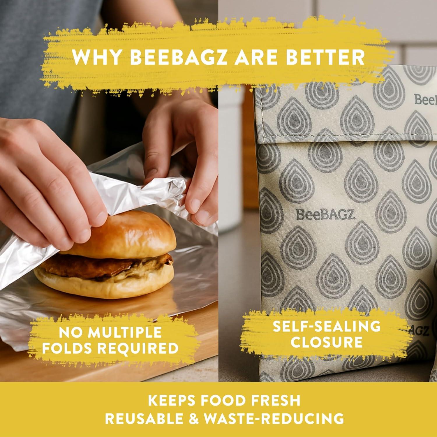 Bolsa de Almacenamiento de Cera de Abeja BeeBAGZ Grande 28x36cm Gris