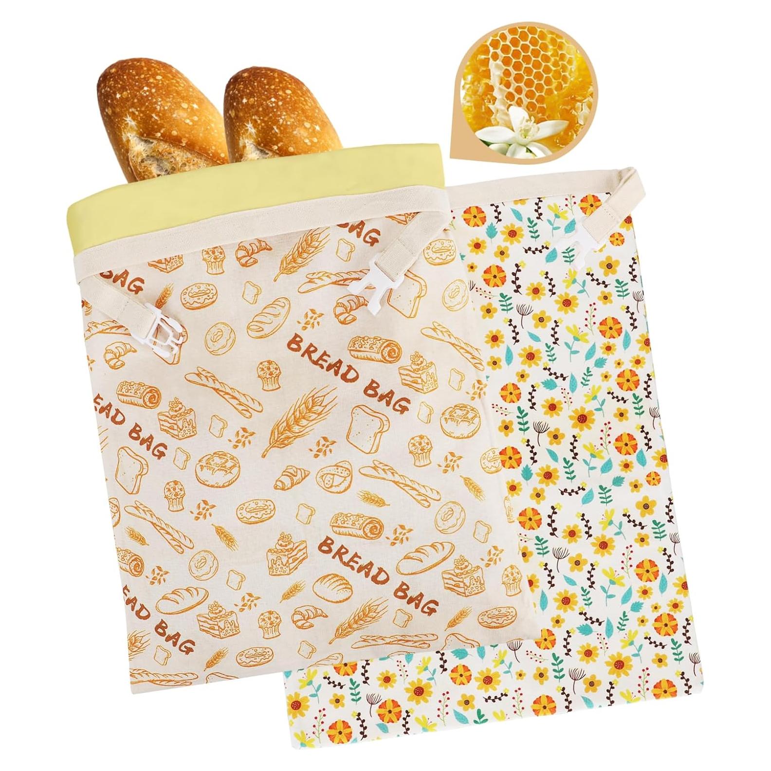 Bolsas de Pan de Cera de Abeja Reutilizables QHMCHLDZ - 43x33 cm