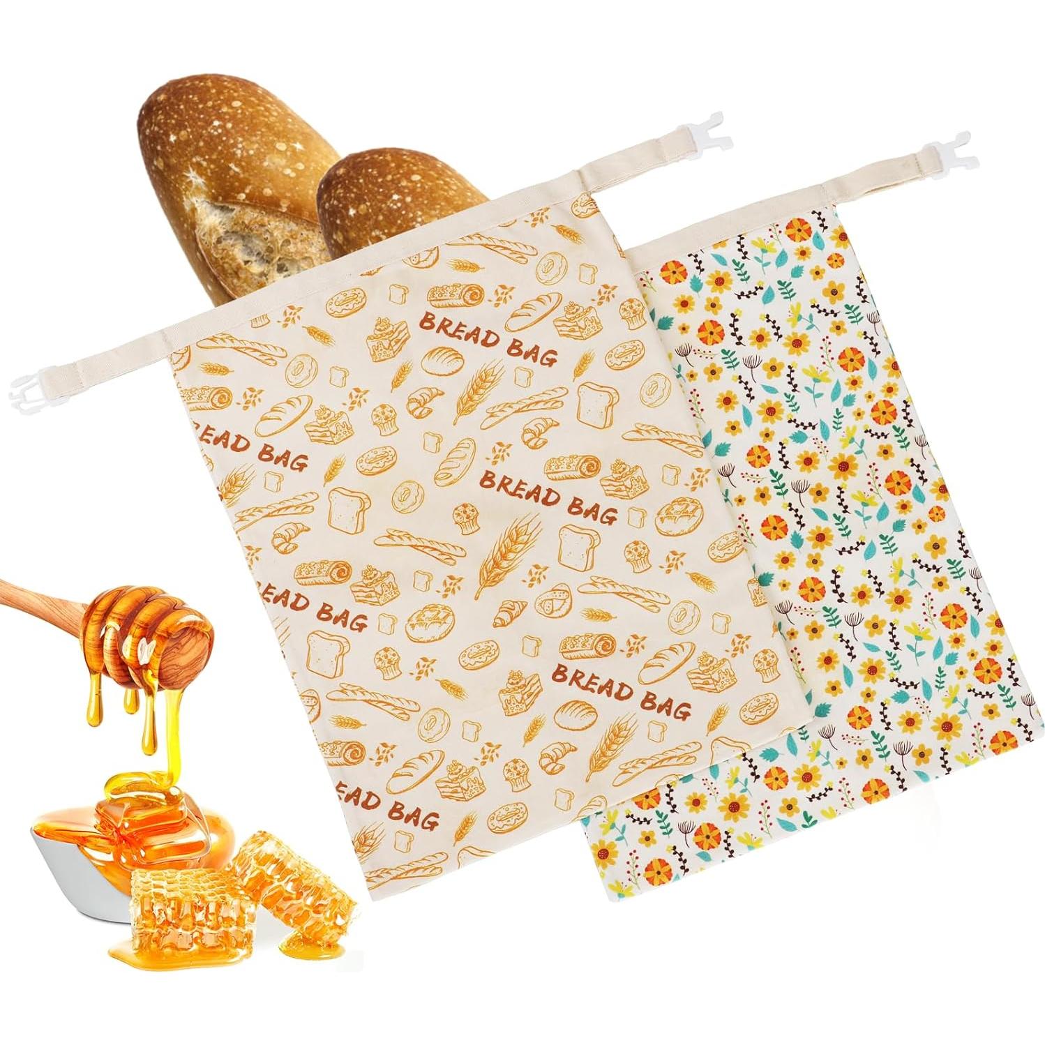 Bolsas de Pan de Cera de Abeja Reutilizables QHMCHLDZ - 43x33 cm