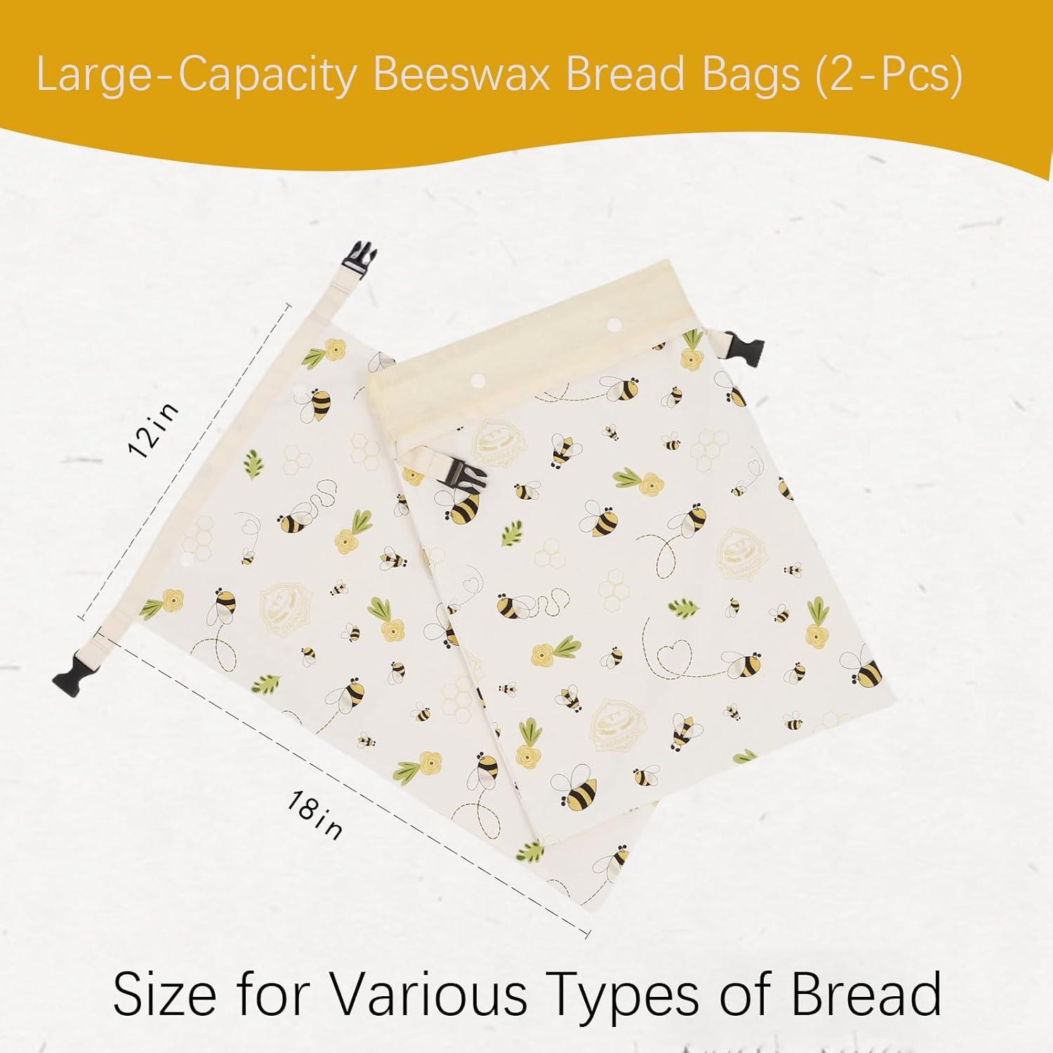 Bolsas de Pan de Cera de Abeja EmanMuse XL Reutilizables