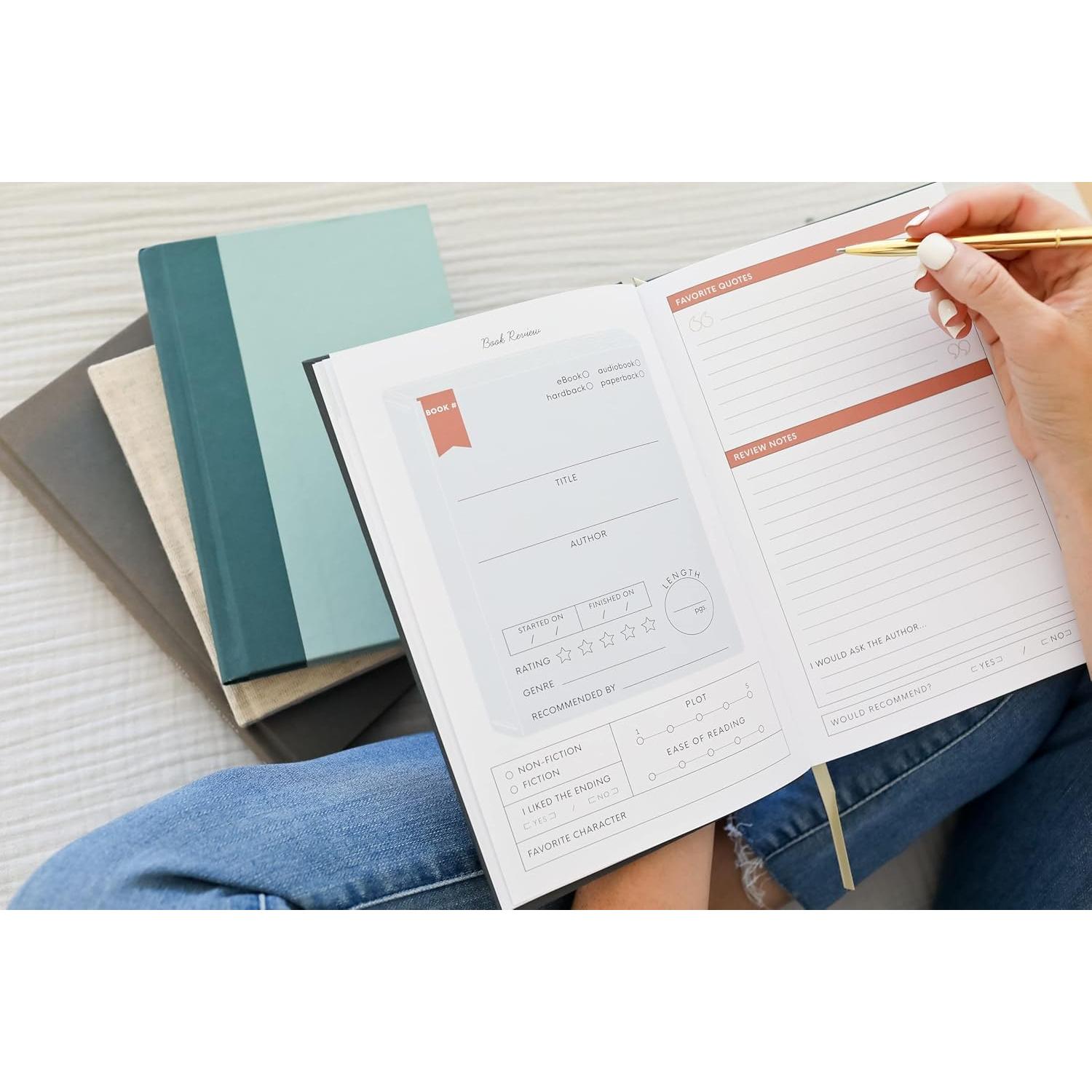 Reading Journal: For the Love of Books, A Book Journal and Planner for Book Lovers to Track, Log and Review