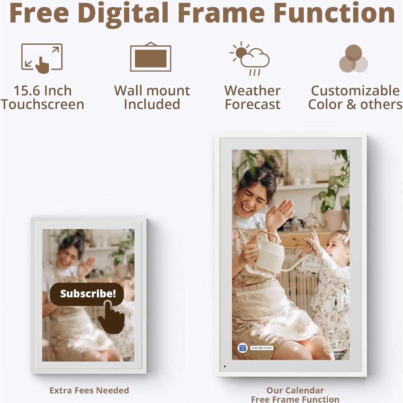 Calendario Digital 15.6" Dragon Touch - Pantalla Táctil FHD