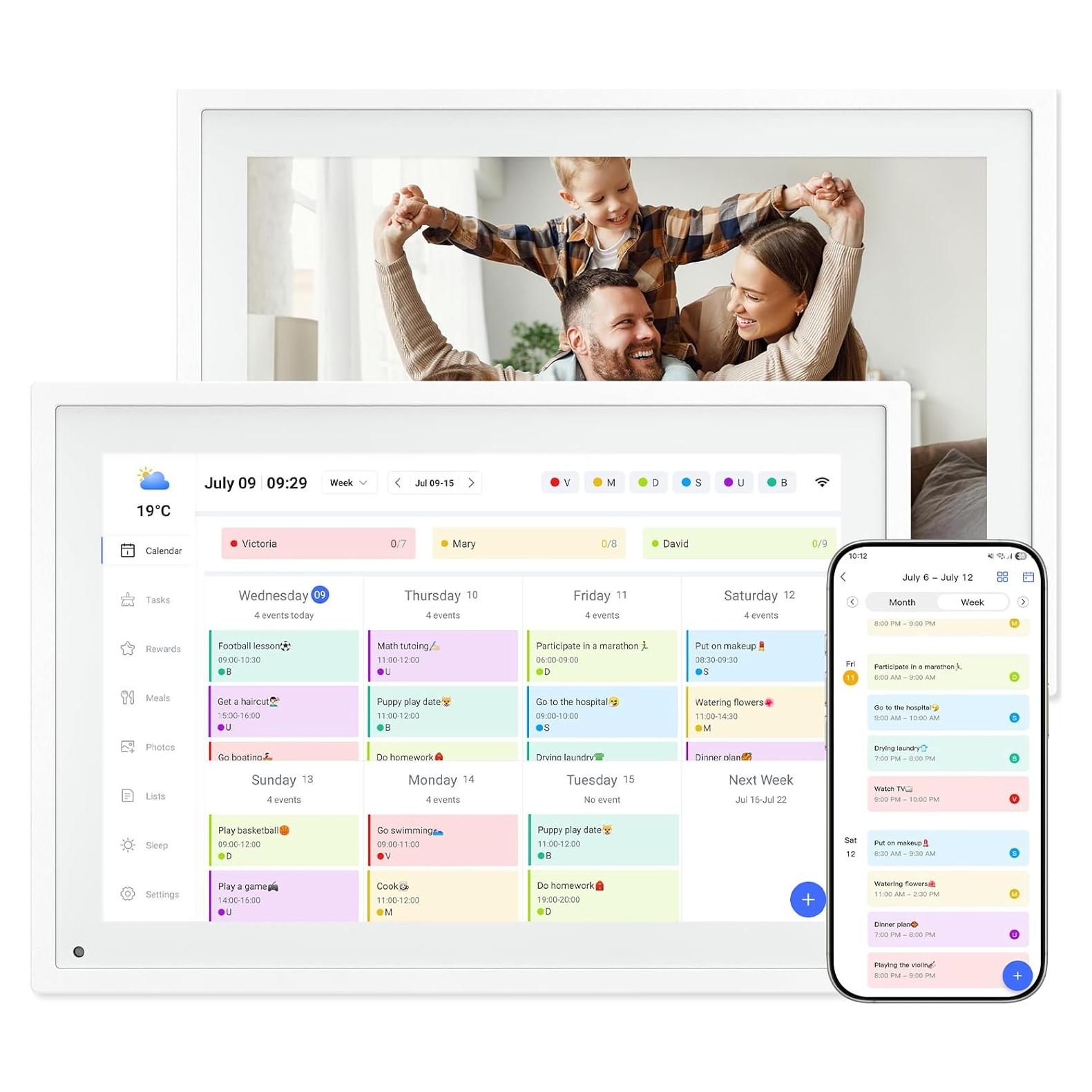 Calendario Digital WiFi TABWEE 10.1" Pantalla Táctil Interactiva