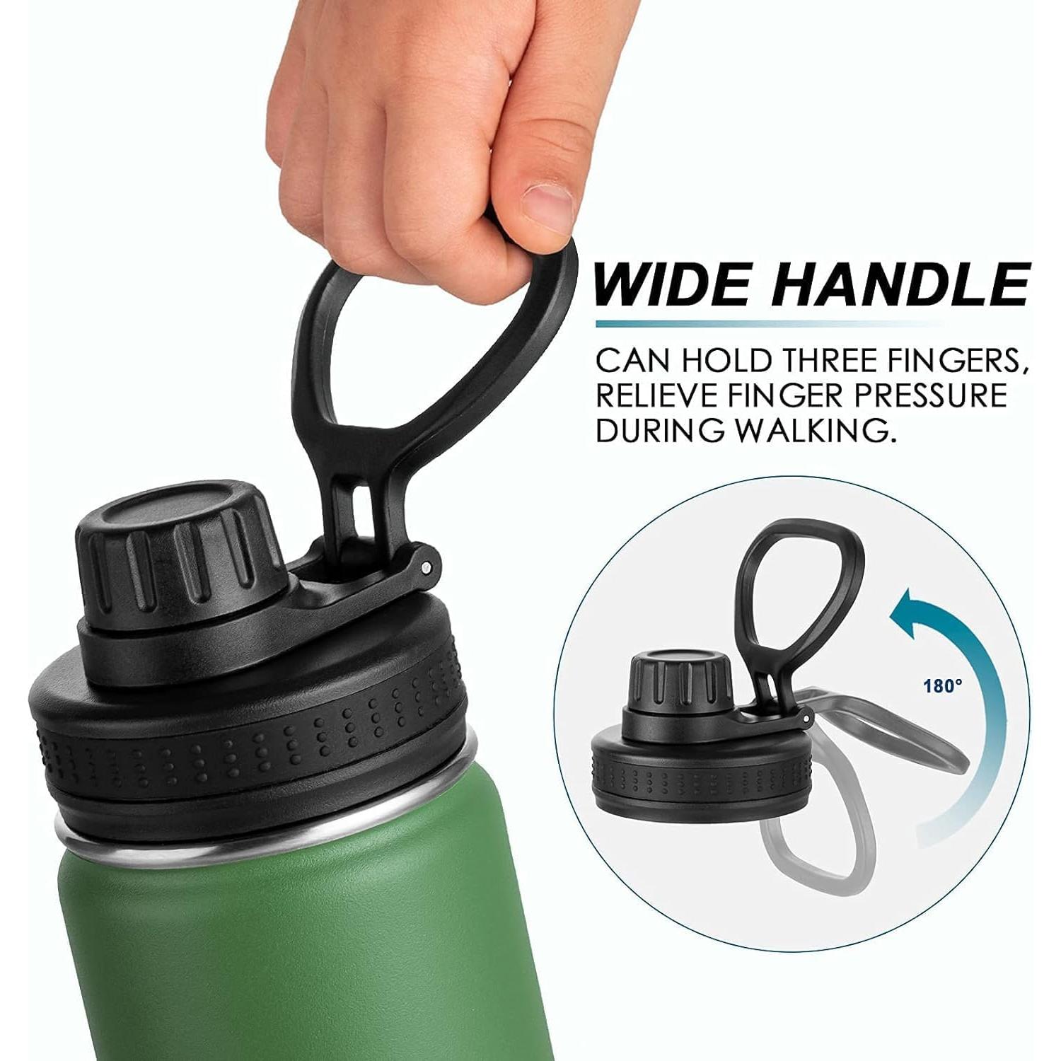 Botella de Agua Acero Inoxidable 0.47L koodee Verde Hierba