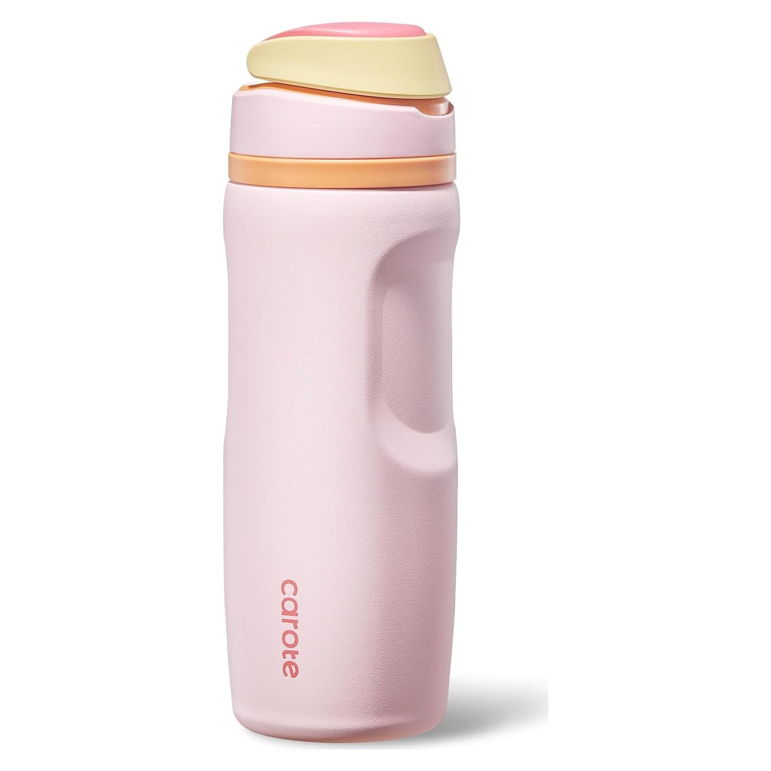 Botella de Agua Aislada CAROTE 26 Oz Acero Inoxidable Durazno Rosa