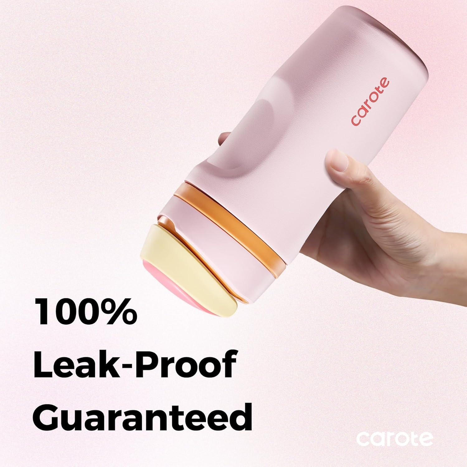 Botella de Agua Aislada CAROTE 26 Oz Acero Inoxidable Durazno Rosa