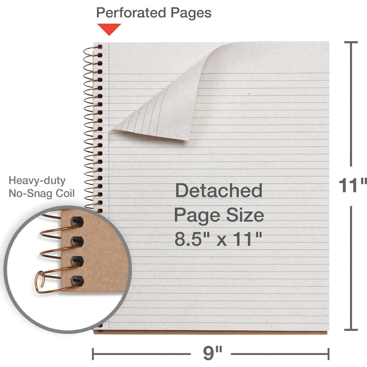 Cuadernos Espirales Oxford Kraft 100% Reciclados 80 Hojas