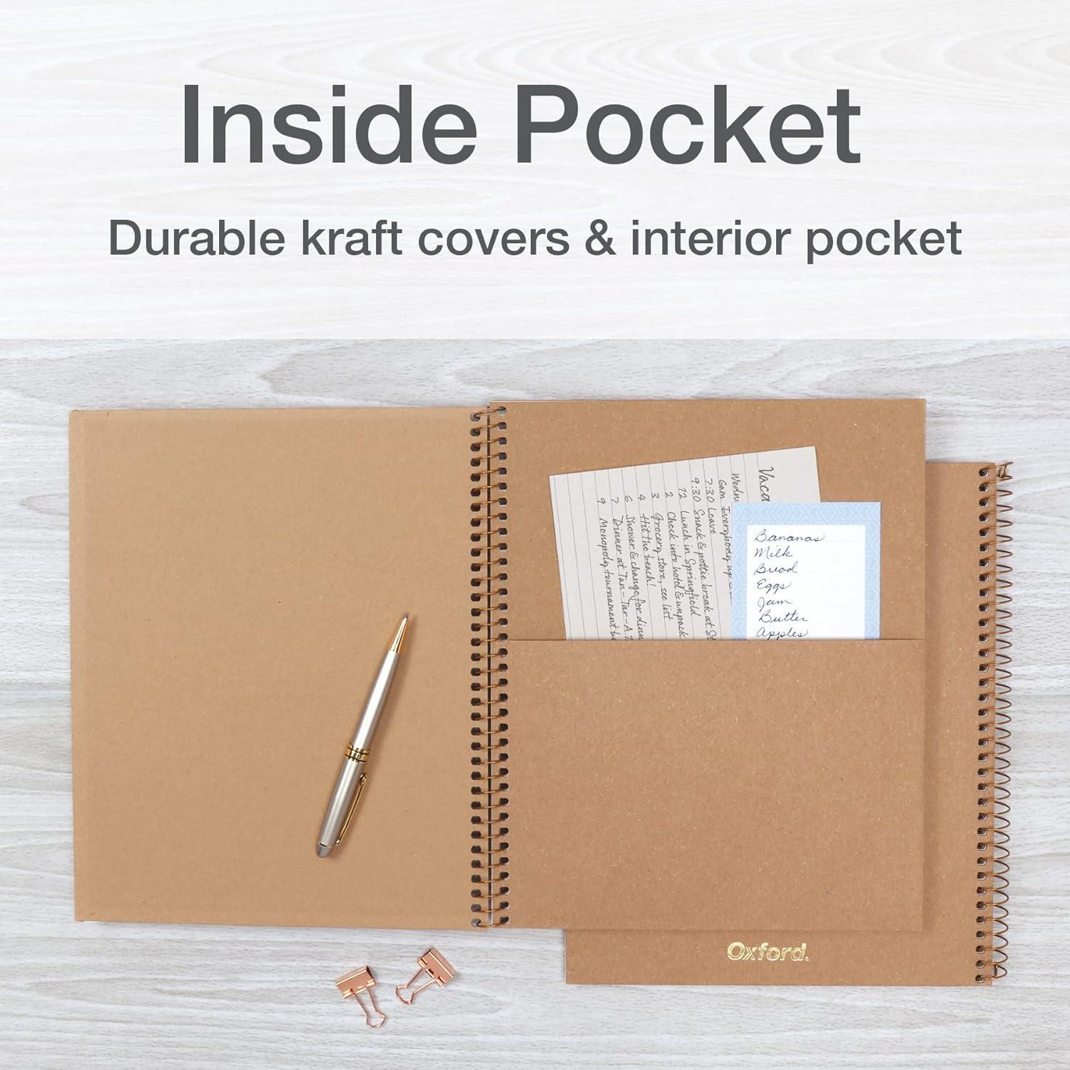 Cuadernos Espirales Oxford Kraft 100% Reciclados 80 Hojas