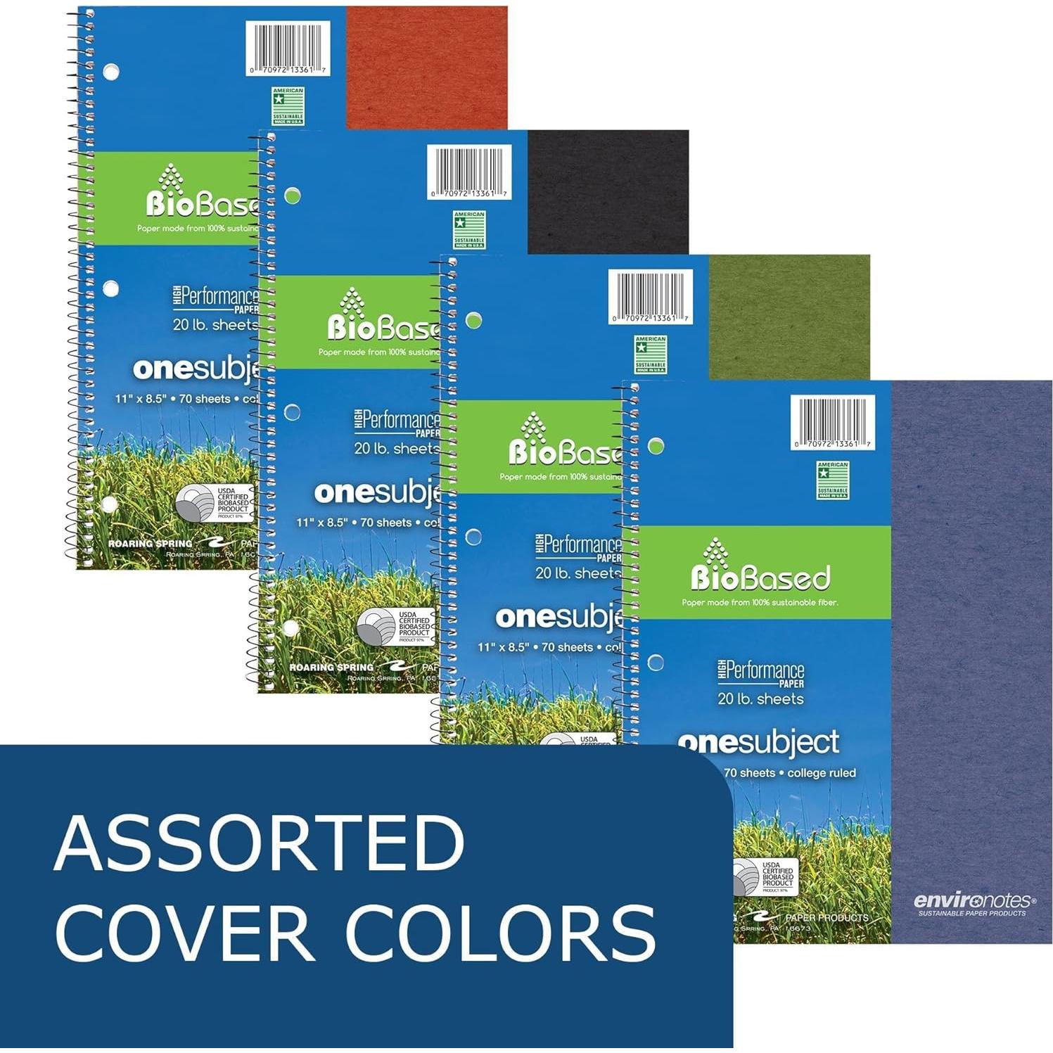 Cuaderno reciclado Roaring Spring Environotes 70 hojas rayado