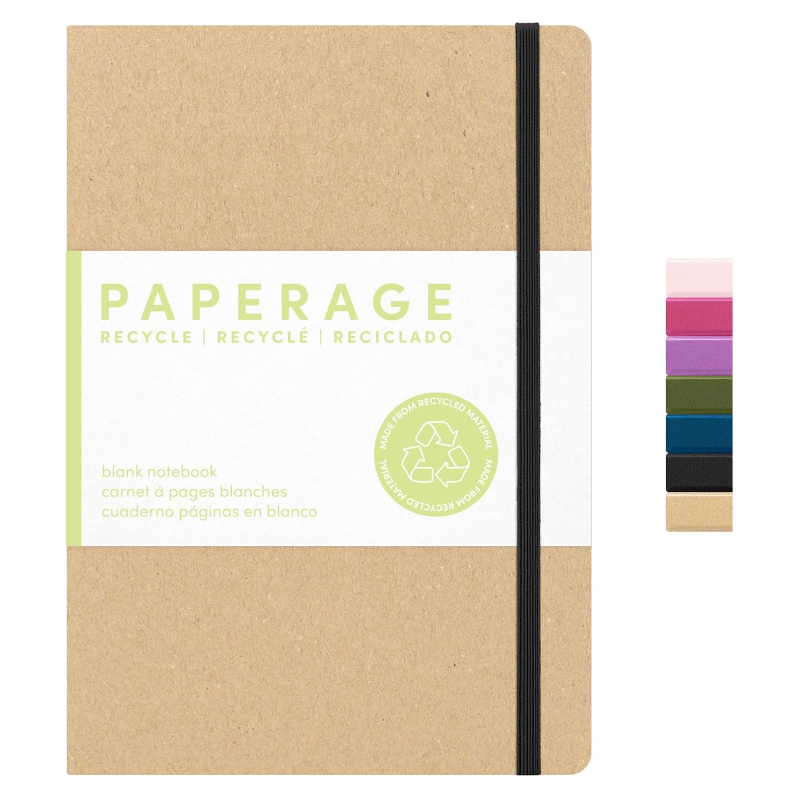 Cuaderno Reciclado PAPERAGE Tapa Dura 160 Páginas 14.2x20.3cm