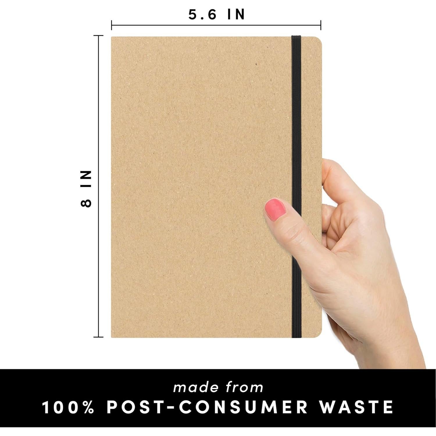 Cuaderno Reciclado PAPERAGE Tapa Dura 160 Páginas 14.2x20.3cm