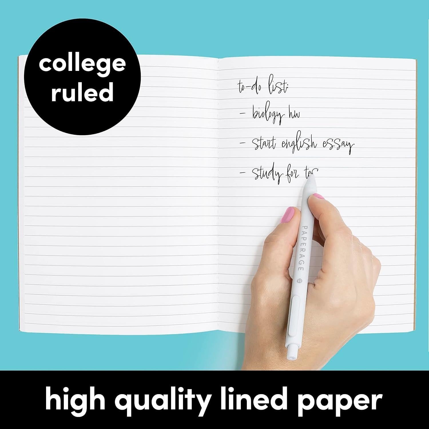 Paquete de 6 Cuadernos de Composición PAPERAGE 120 Páginas