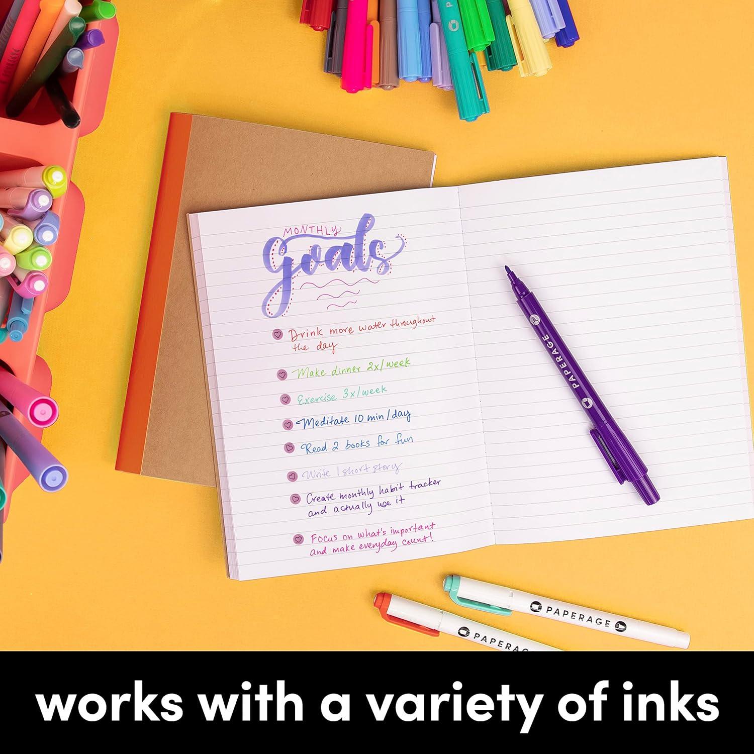 Paquete de 6 Cuadernos de Composición PAPERAGE 120 Páginas