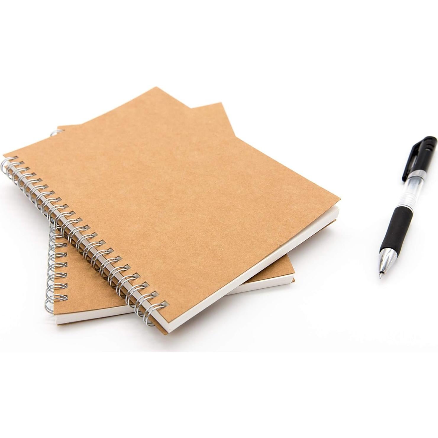 Cuaderno espiral 2-pack DSTELIN 19x13 cm sin líneas marrón