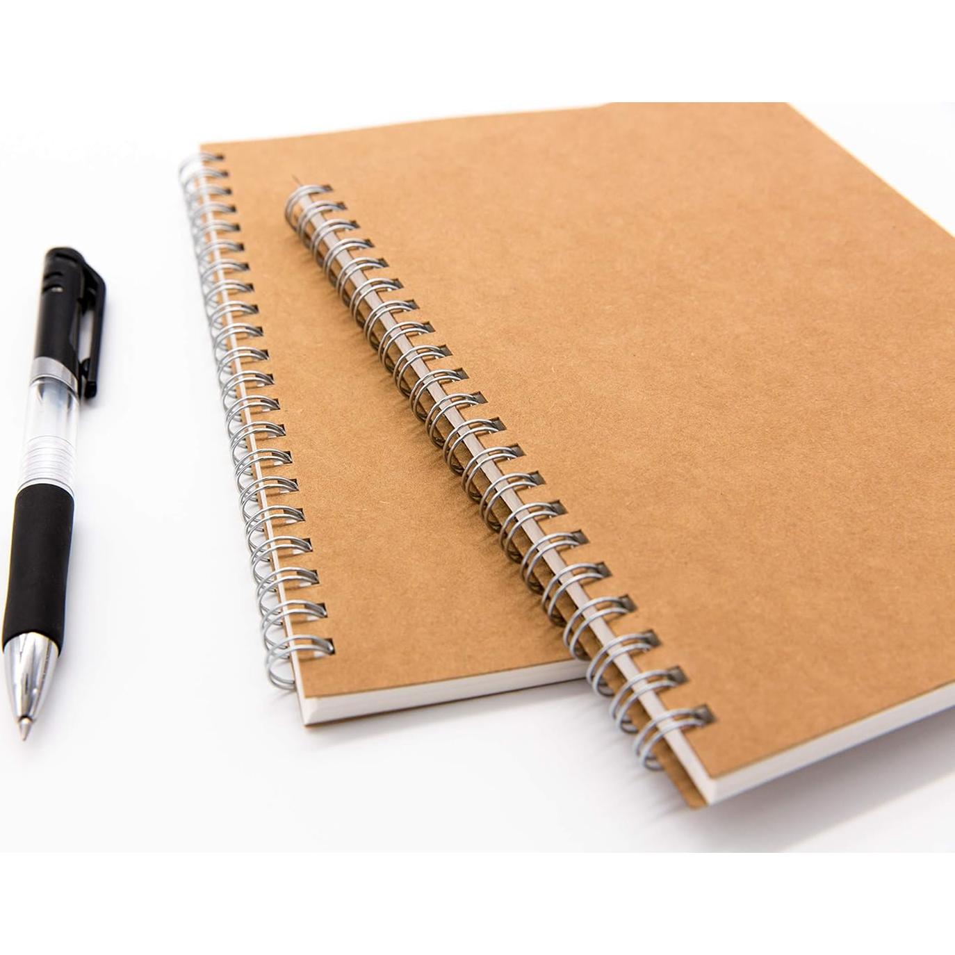 Cuaderno espiral 2-pack DSTELIN 19x13 cm sin líneas marrón