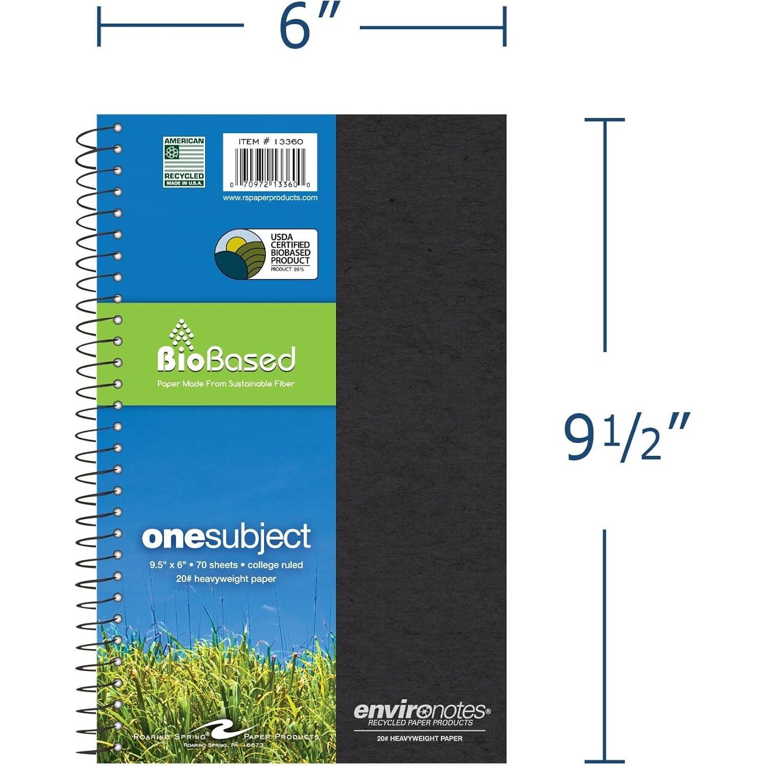 Cuaderno Reciclado Roaring Spring 70 Hojas 24.1x15.2 cm
