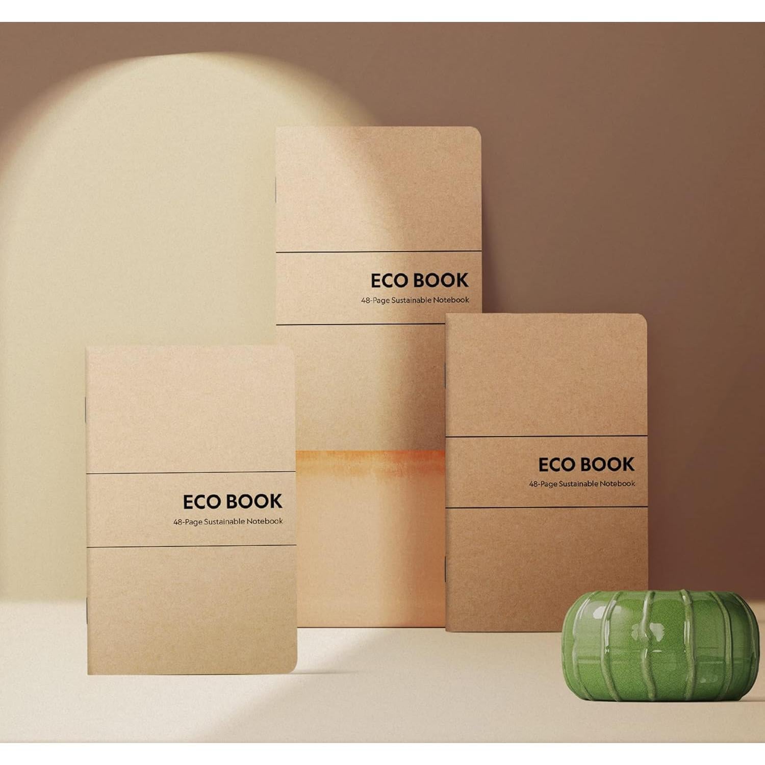 Paquete de 3 Cuadernos de Bolsillo Twigs - Papel Reciclado 48 Páginas