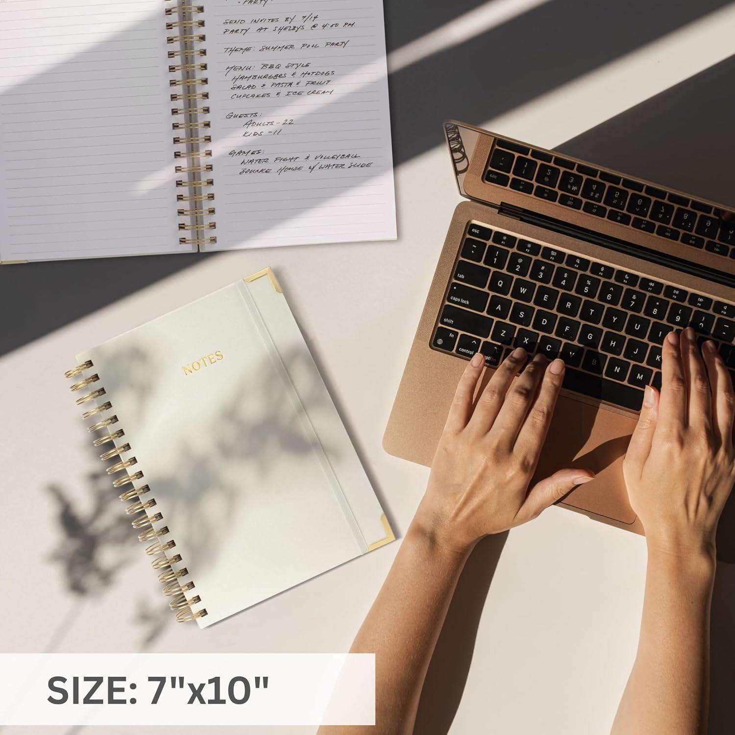 Cuaderno Espiral Grueso ZICOTO B5 Tapa Dura Beige 300 Páginas