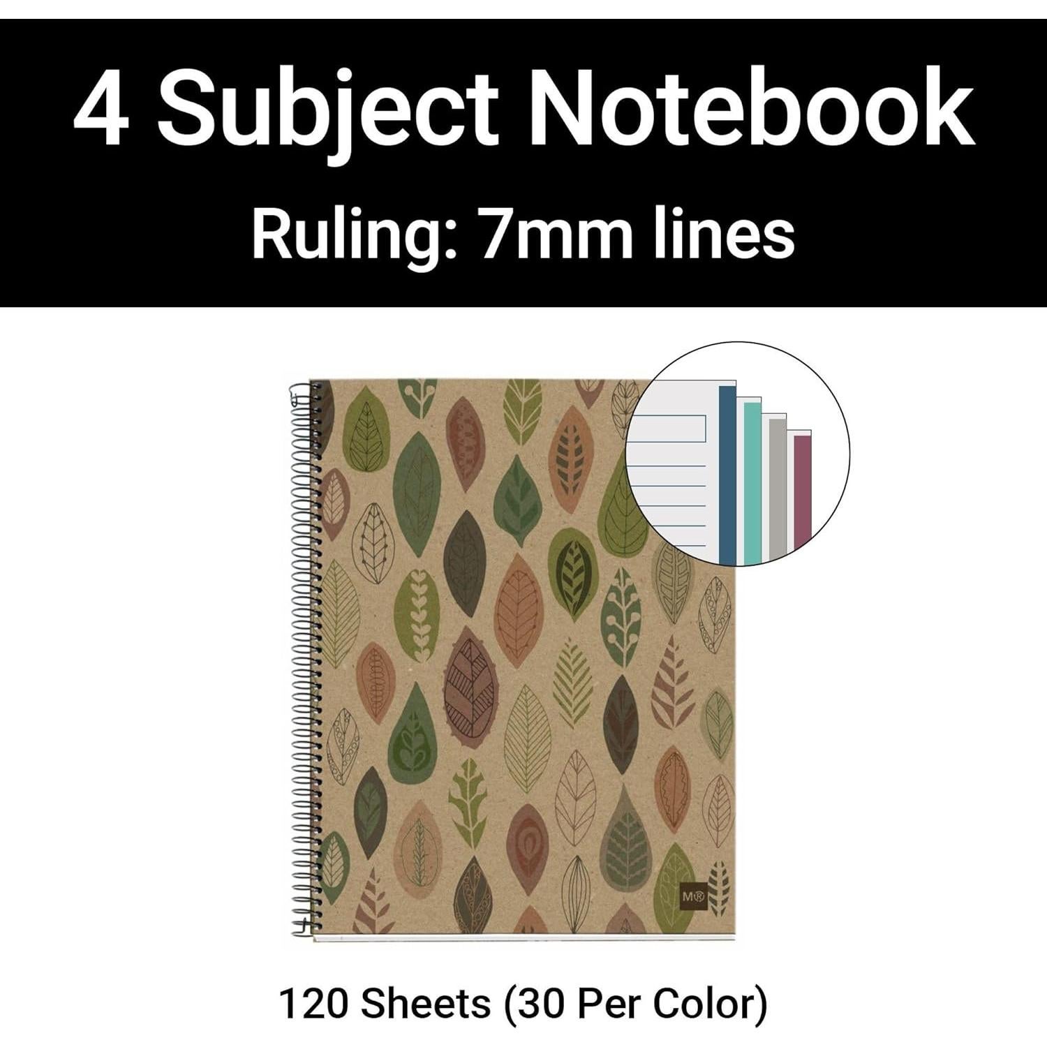 Cuaderno 4 Materias Miquel Rius 28x21.6 cm Reciclado