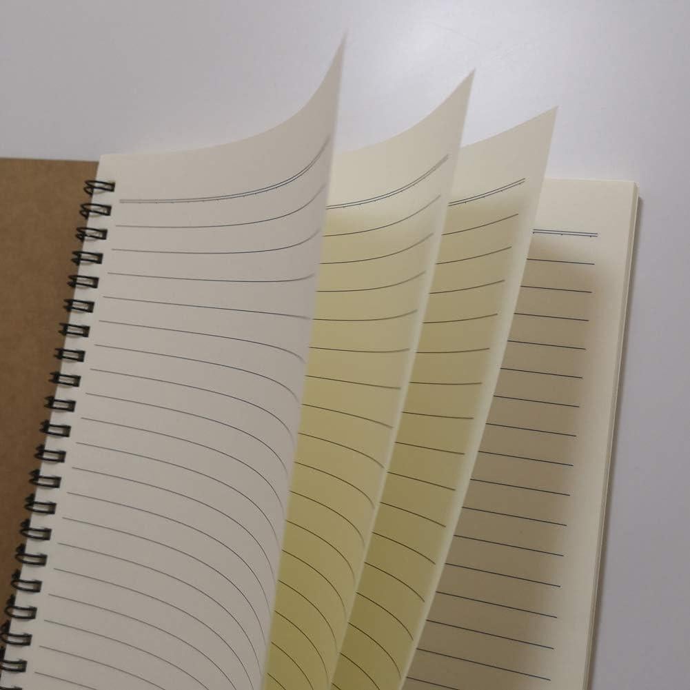 Cuaderno Espiral YUREE B5 Cubierta Dura Kraft 70 Hojas Rayado