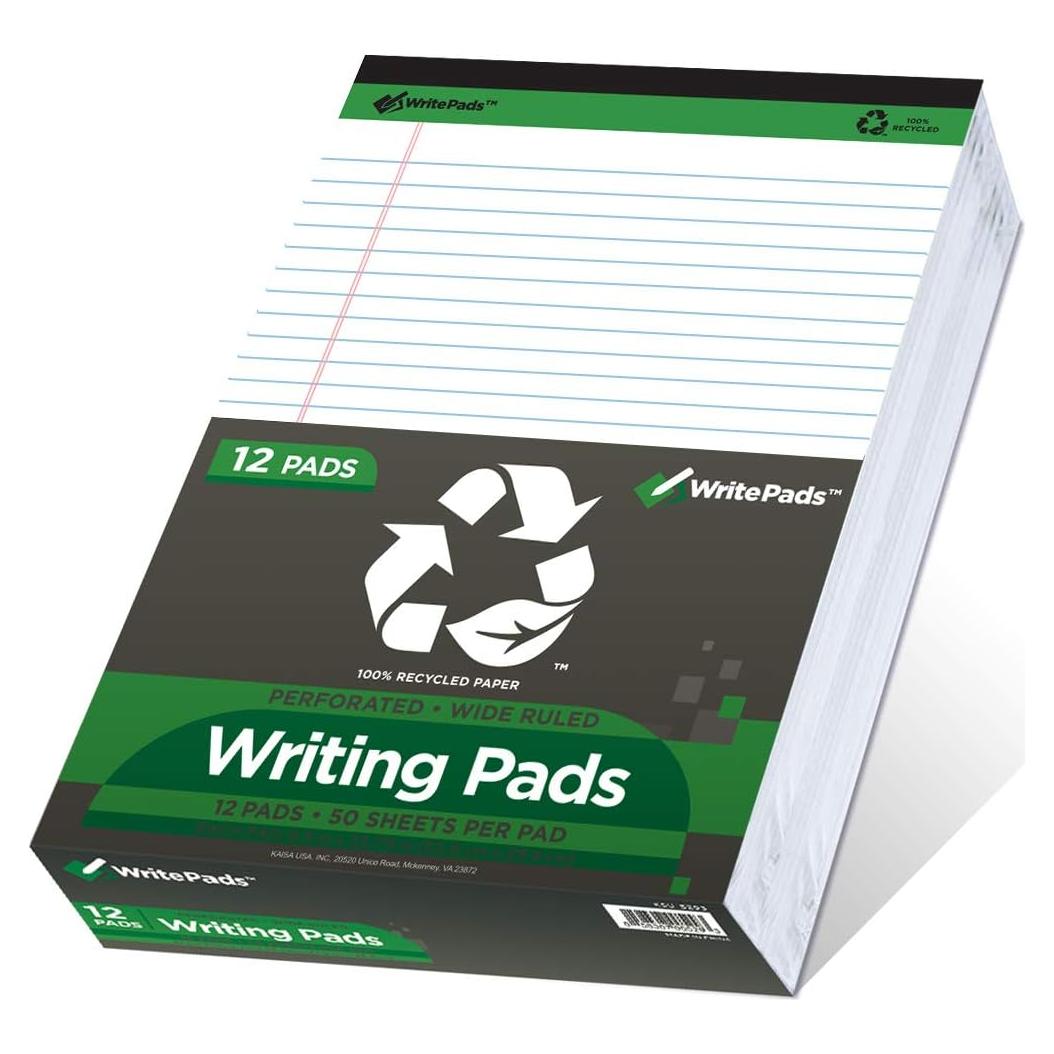 Bloc de Notas Legales KAISA 12 Pads 50 Hojas 21.6x29.8cm