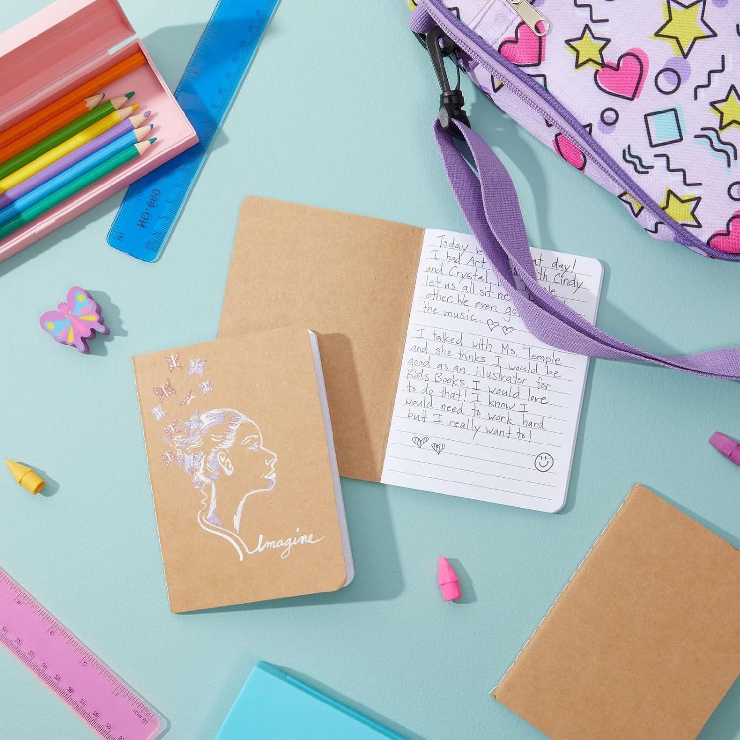 Cuadernos A6 Paper Junkie Kraft - Paquete de 12 Rayados