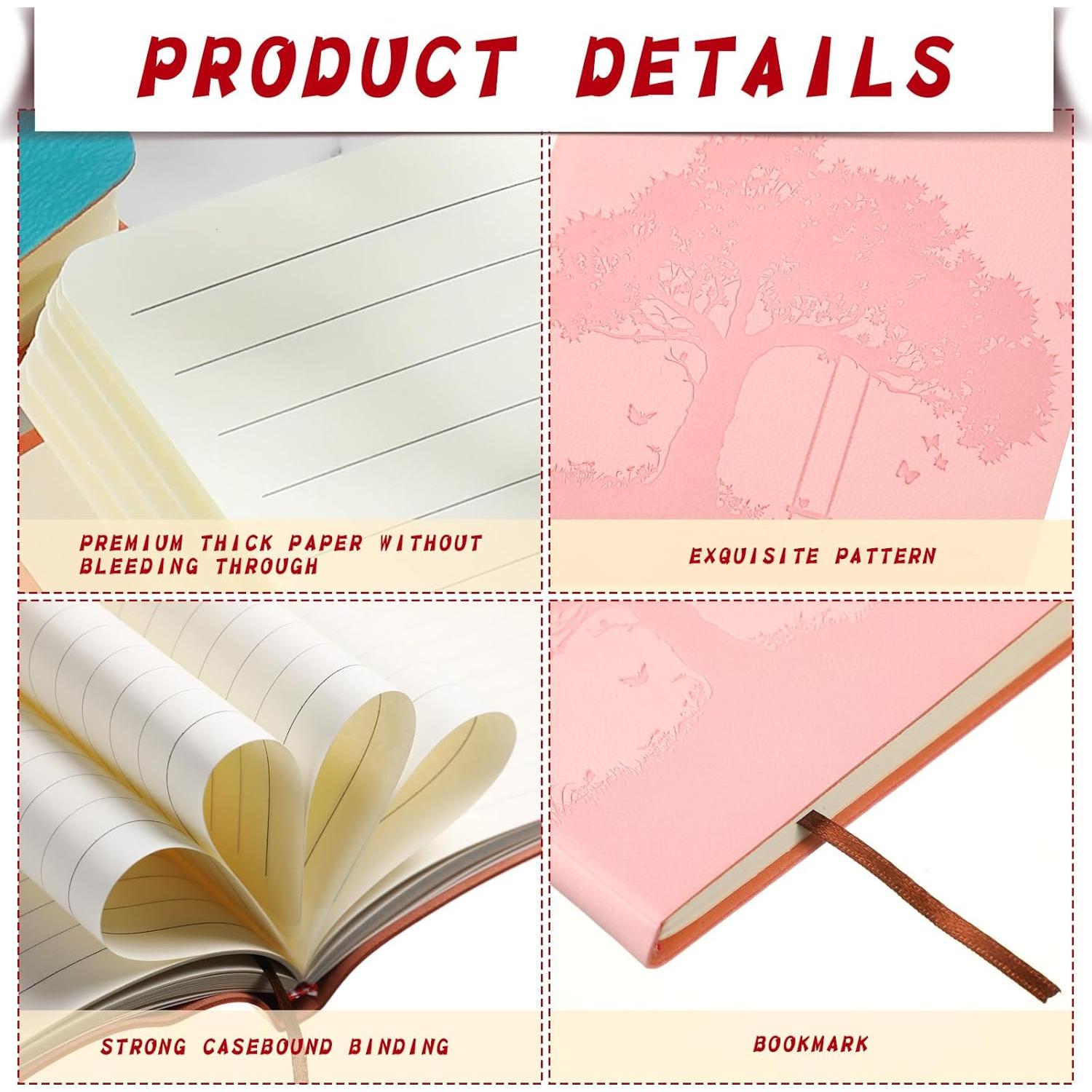 24 Cuadernos A6 Rayados TaoBary Color Vintage Cuero PU