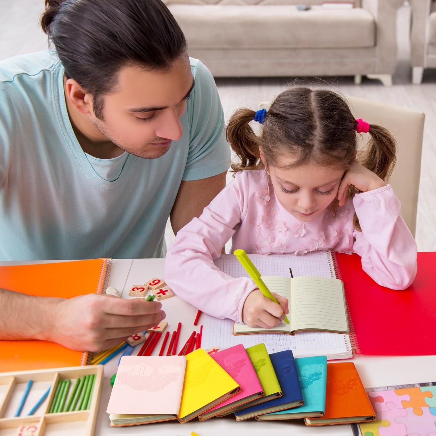 24 Cuadernos A6 Rayados TaoBary Color Vintage Cuero PU