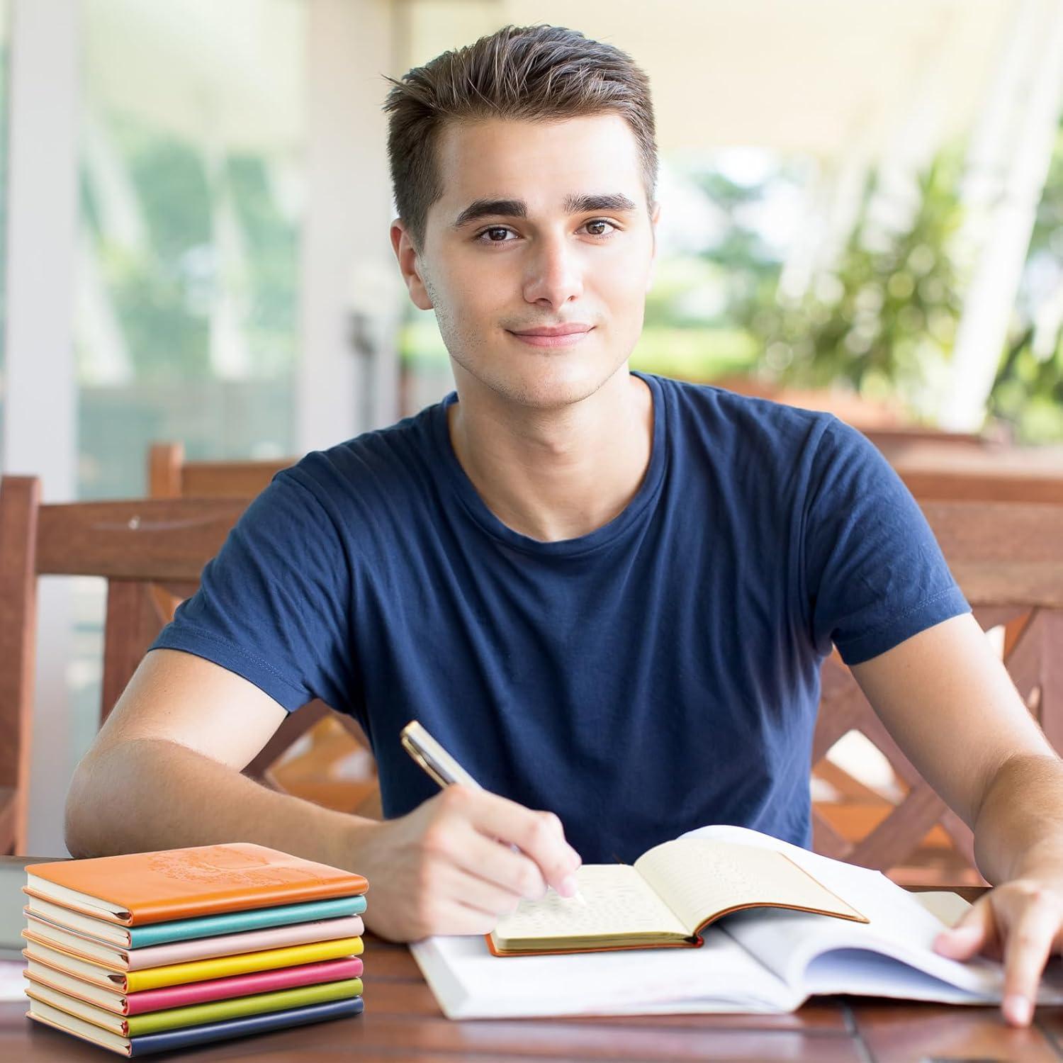 24 Cuadernos A6 Rayados TaoBary Color Vintage Cuero PU