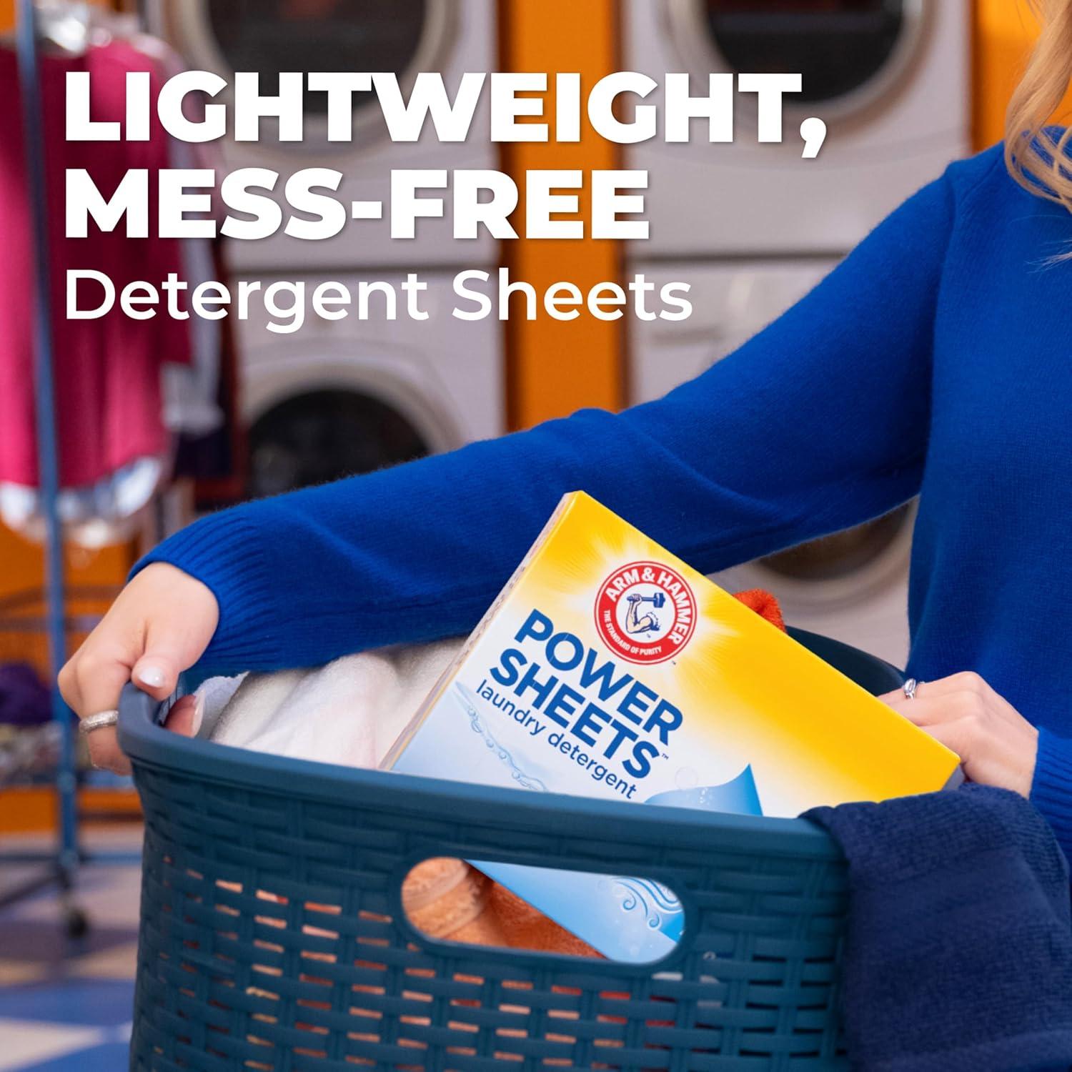 Hojas de Poder ARM & HAMMER Detergente para Ropa 60ct