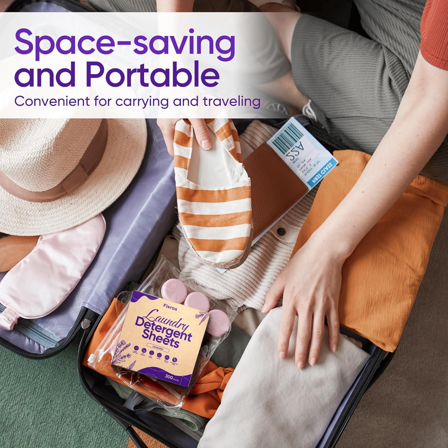 Hojas de detergente ecológicas Fisroa 300 cargas lavanda