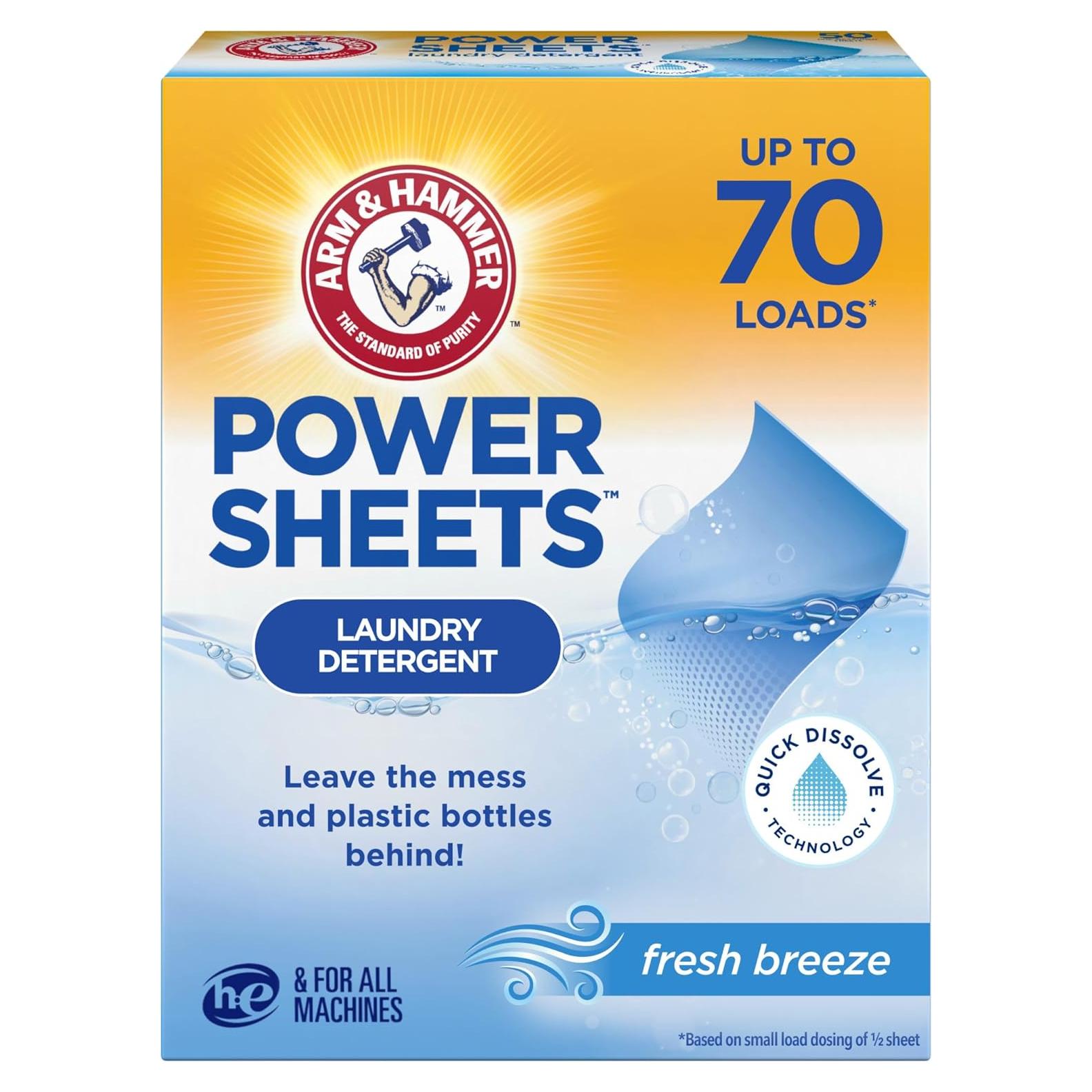 Hojas de Lavado ARM & HAMMER Power Brisa Fresca 35 Cargas
