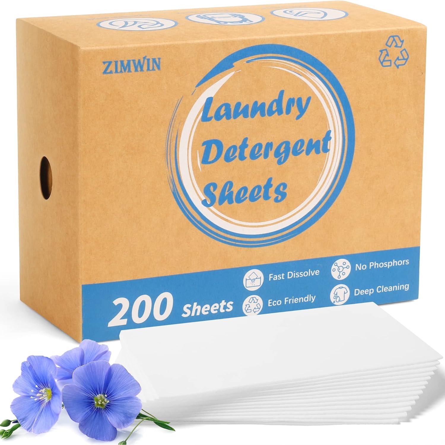 Hojas de detergente ecológicas Zimwin 200 cargas sin fragancia