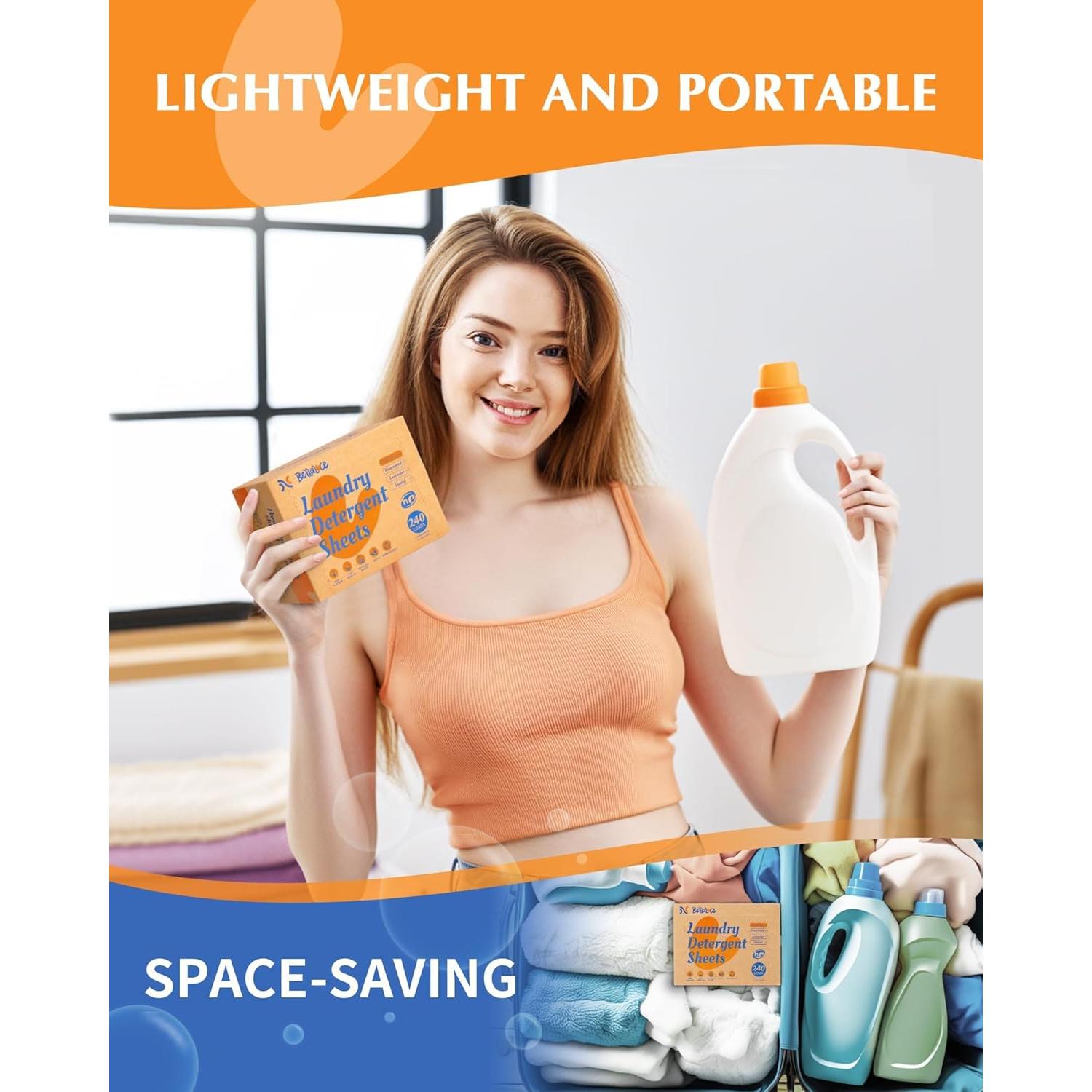 Hojas de Detergente para Ropa Bellaluce - 240 Cargas Ecológicas