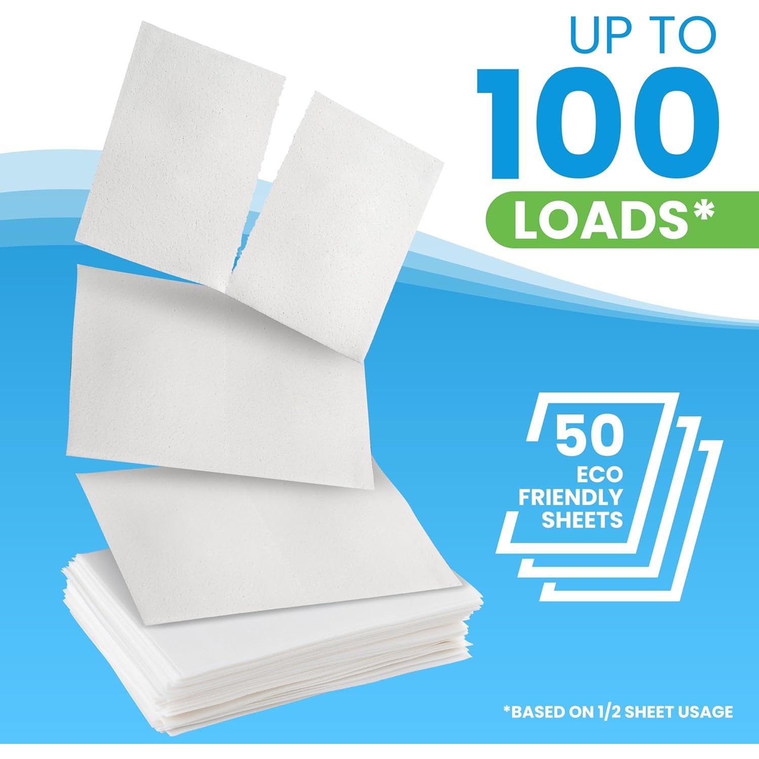 Hojas de detergente ecológicas Clean Elements 50 hojas aroma lino