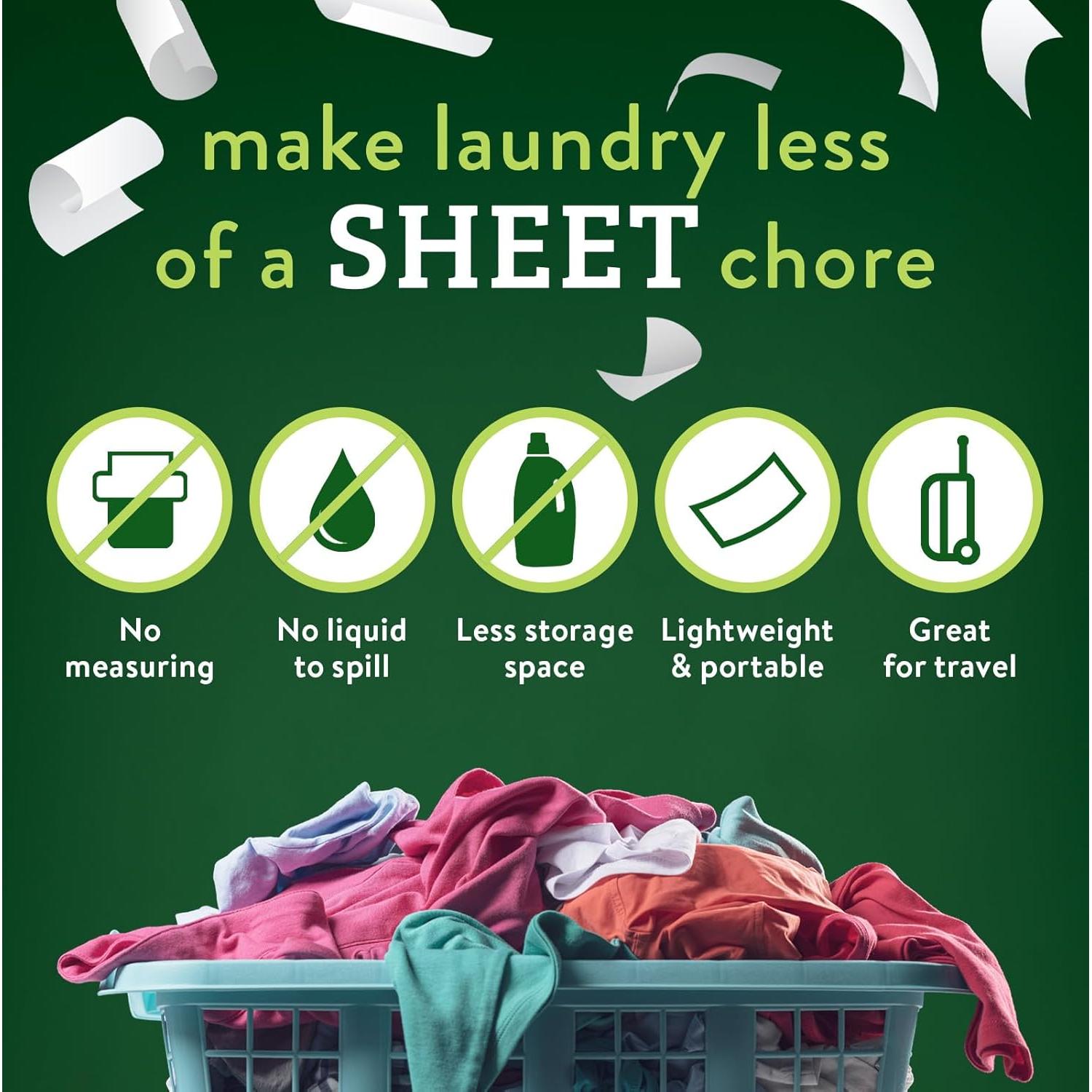 Hojas de Detergente Biokleen Free & Clear - 100 Lavados Ecológicos