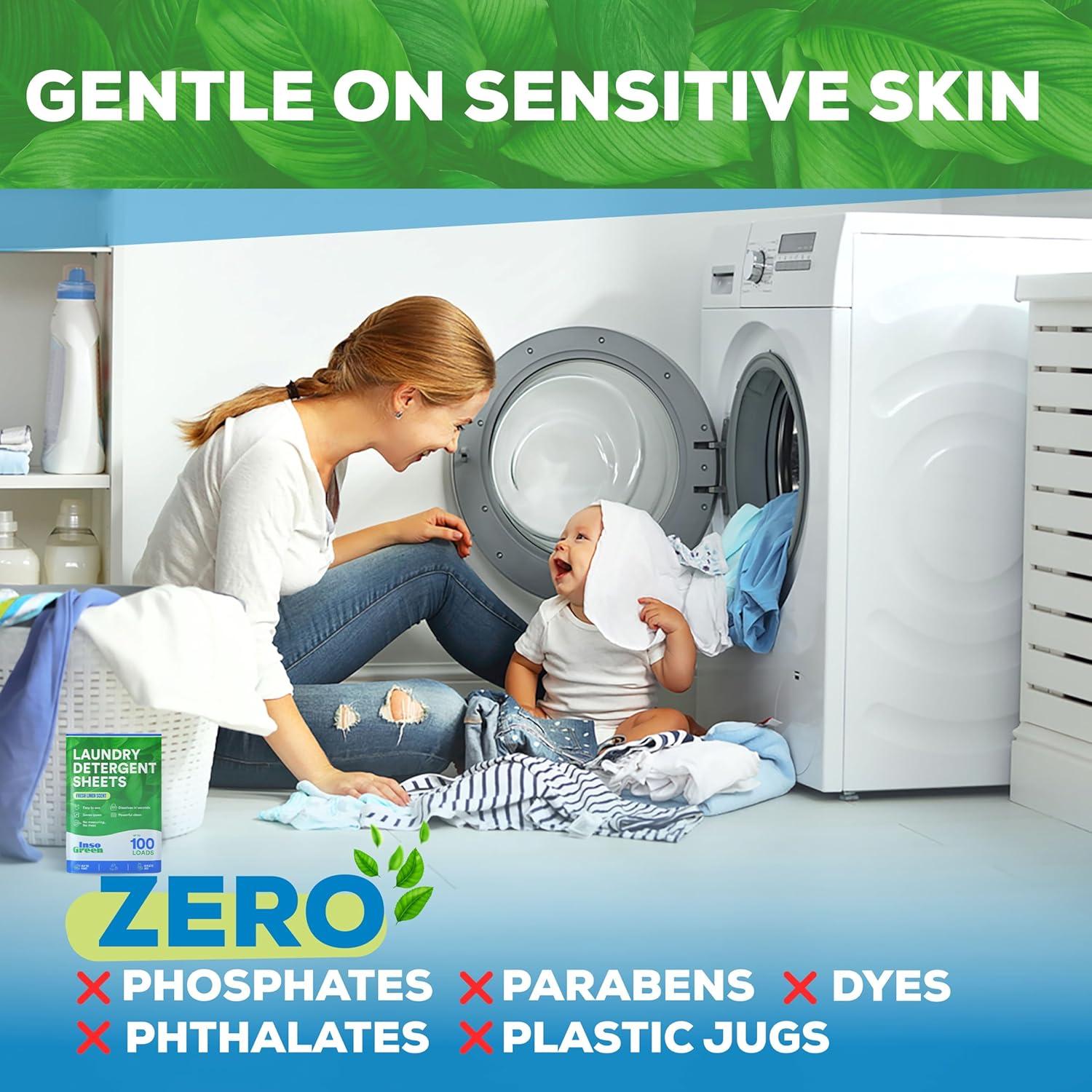 Hojas de Detergente Ecológicas Hudson - 100 Lavados - 50 Hojas