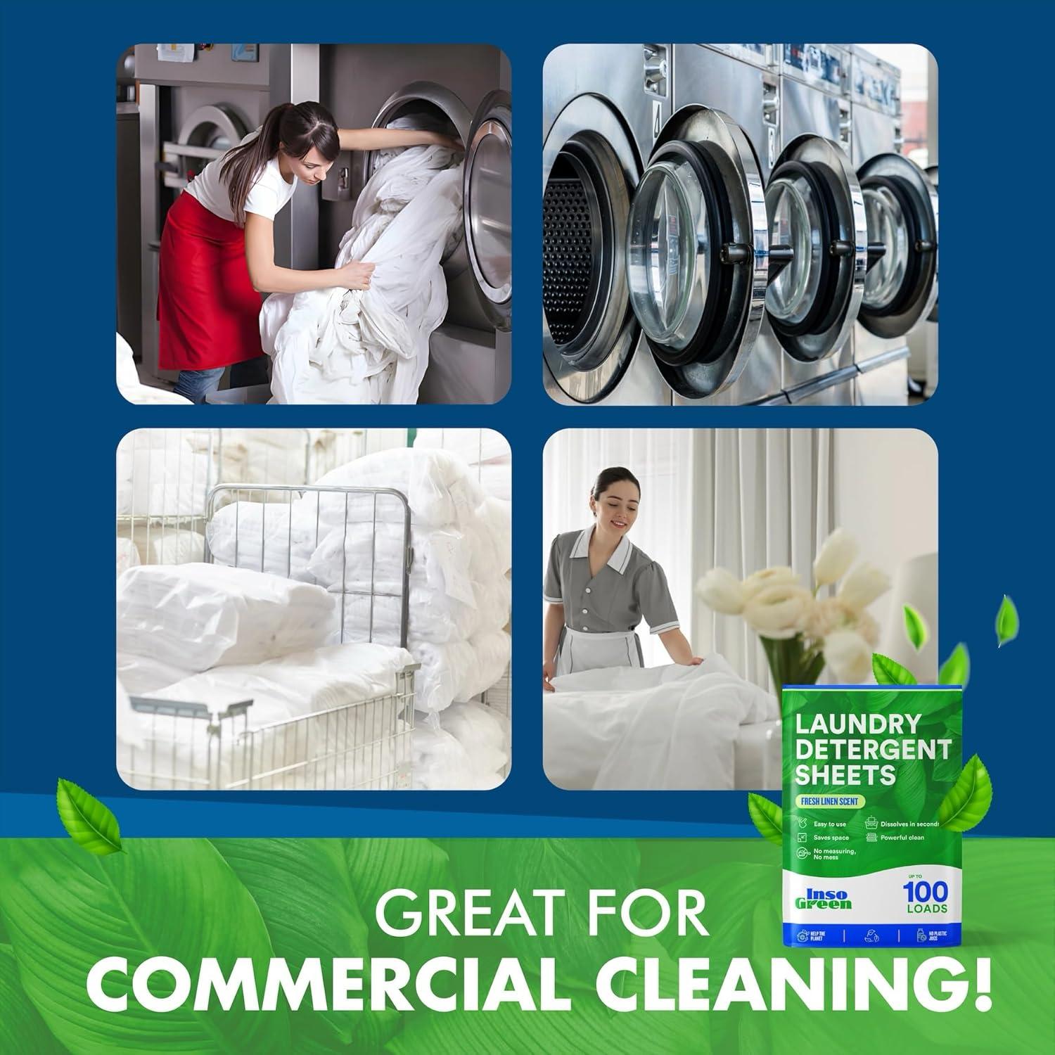 Hojas de Detergente Ecológicas Hudson - 100 Lavados - 50 Hojas