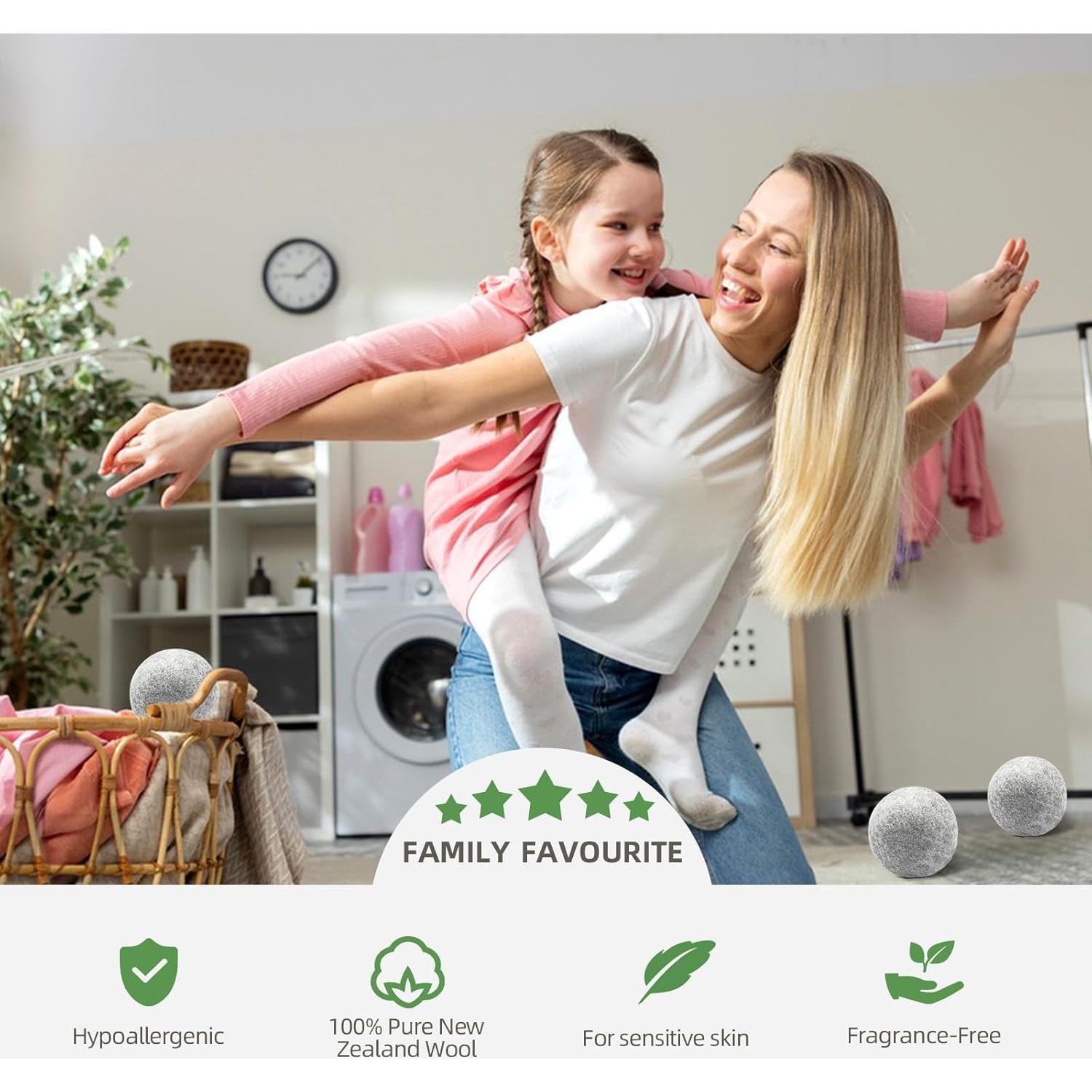 Bolas de Secado de Lana JUDUMALL XL 100% Natural 6 Piezas