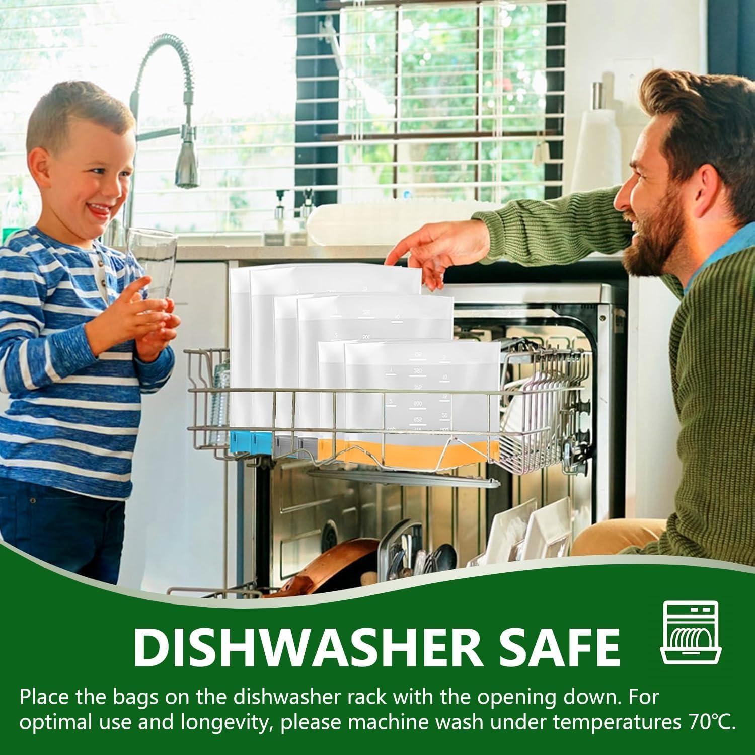 Paquete de 20 Bolsas Reutilizables JUEJUEZI - 3 Tamaños - Apto Lavavajillas