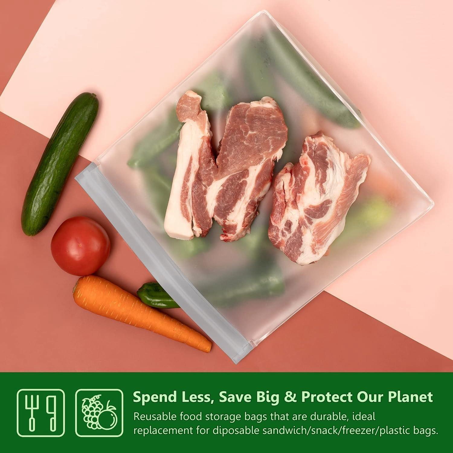 Paquete de 20 Bolsas Reutilizables JUEJUEZI - 3 Tamaños - Apto Lavavajillas