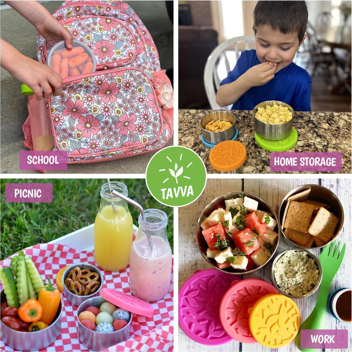 Contenedores de Aperitivos TAVVA Acero Inoxidable 640ml 3 Piezas