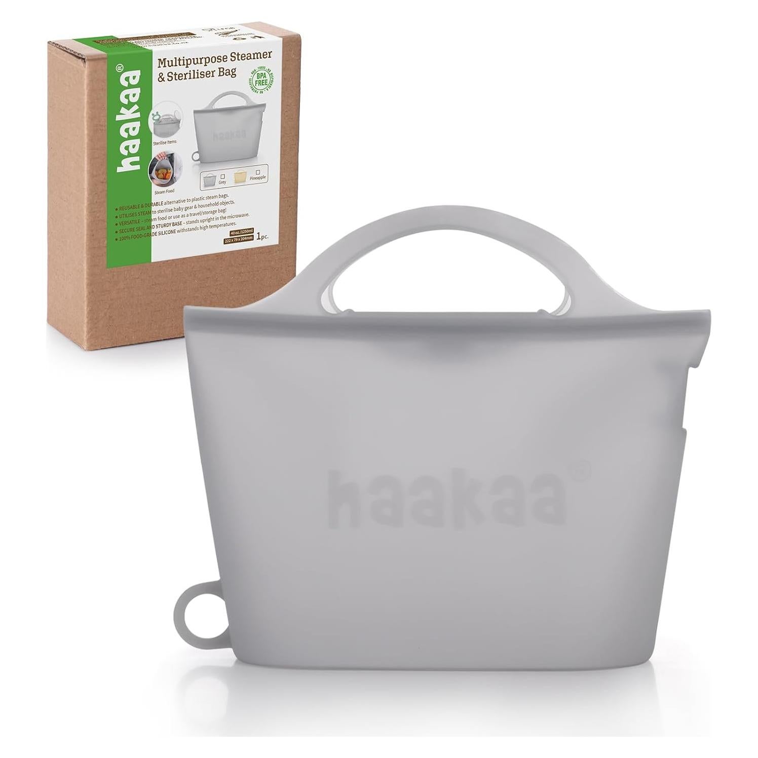 Bolsa de Vapor y Esterilizador de Silicona Haakaa 1250ml