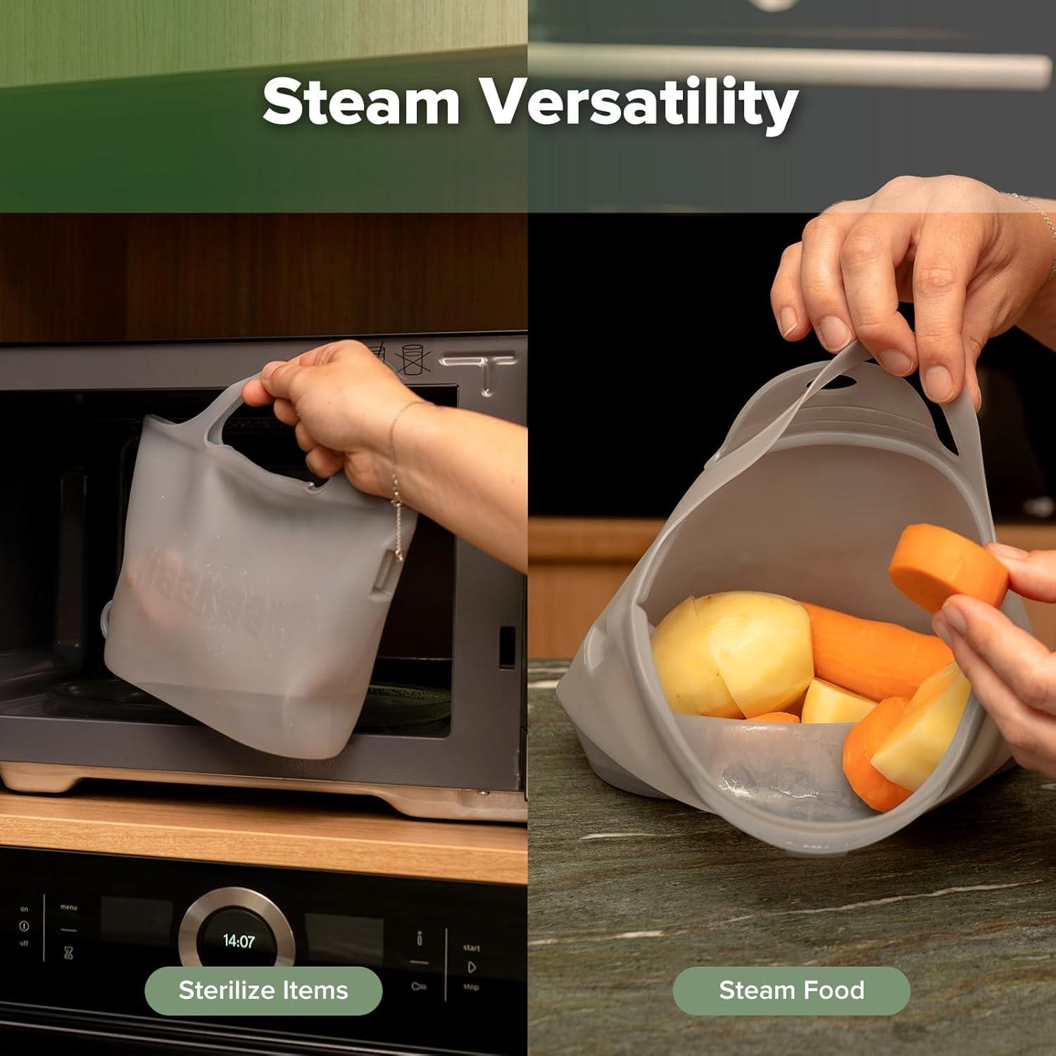 Bolsa de Vapor y Esterilizador de Silicona Haakaa 1250ml