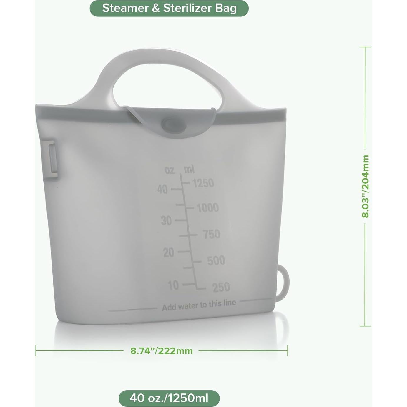 Bolsa de Vapor y Esterilizador de Silicona Haakaa 1250ml