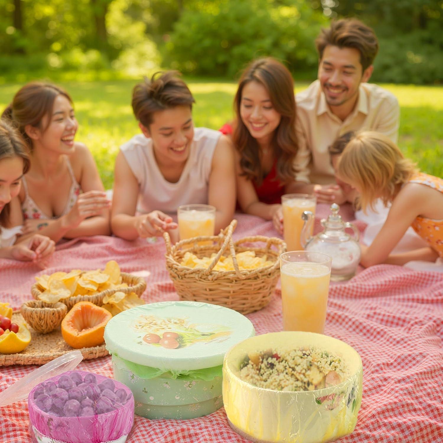 Cubiertas de Tazón Reutilizables HANSGO 120 Piezas 3 Tamaños