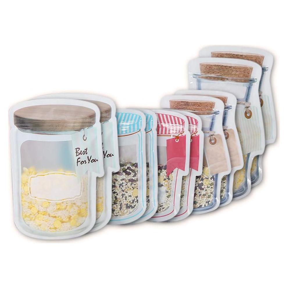 10 Bolsas Reutilizables ANZKA para Almacenamiento de Comida