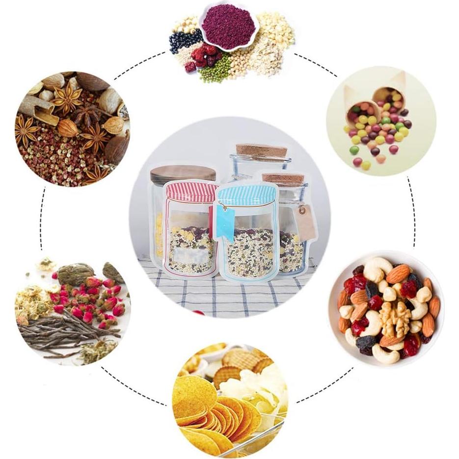 10 Bolsas Reutilizables ANZKA para Almacenamiento de Comida