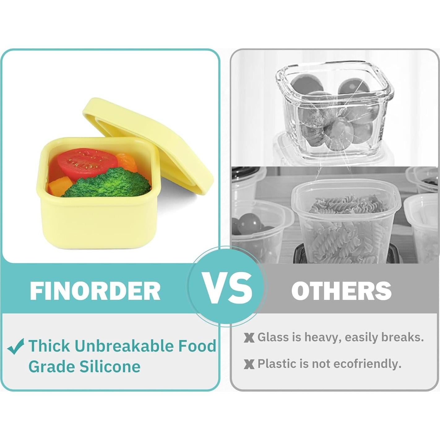 Contenedores de Almacenamiento de Alimentos Silicona Vramy 6 Pzs 100 ml